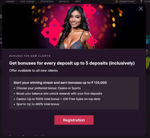 Batery Bet welcome bonus on your first deposit